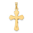 14k Two-tone Polished Solid INRI Crucifix Pendant
