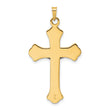 14k Two-tone Polished Solid INRI Fleur de Lis Crucifix Pendant
