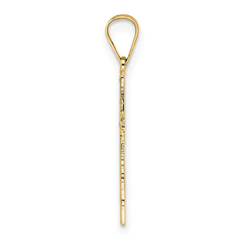 14k Polished Solid Cross Pendant