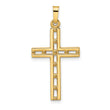 14k Polished Solid Cross Pendant