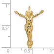14k Polished Solid Risen Christ Chain Slide