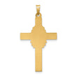 14k Polished and Satin Hollow Cross Pendant