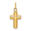 14k Polished Puffed Cross Pendant
