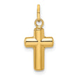 14k Polished Puffed Cross Pendant