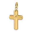 14k Polished Puffed Cross Pendant