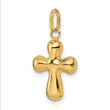 14k Polished Puffed Cross Pendant