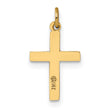14k Polished and Textured Solid Cross Pendant