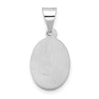 14k White Gold Polished and Satin Hollow Oval St Anthony Medal Pendant