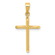 14K Polished Cross Pendant