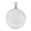14k White Gold Polished and Satin Hollow St Michael Medal Pendant