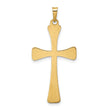 14k Polished Hollow Cross Pendant