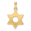 14k Rose Polished Solid Star of David Pendant