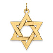 14k Polished Solid Star of David Pendant