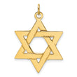 14k Polished Solid Star of David Pendant