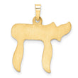 14k Polished Hollow Chai Symbol Pendant