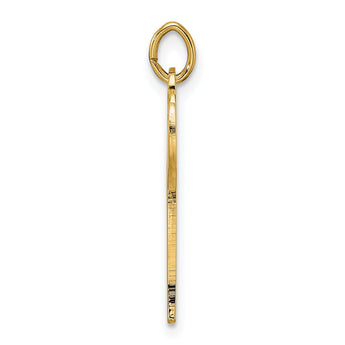 14k Polished Solid Chai Symbol Pendant