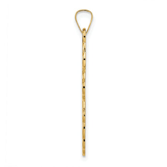 14k Polished Eastern Orthodox Solid Cross Pendant