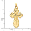 14k Polished Eastern Orthodox Solid Cross Pendant