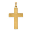 14k Two-tone Polished and Twisted Hollow INRI Crucifix Pendant
