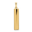 14k Polished Hollow Mezuzah w/Star of David Pendant