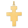 14k Two-tone Polished Fancy Solid Cross Pendant