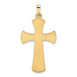 14k Two-tone and White Rhodium Hollow INRI Crucifix Pendant