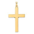 14k Two-tone Polished Solid INRI Crucifix Pendant