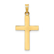 14k Two-tone Polished Solid INRI Crucifix Pendant