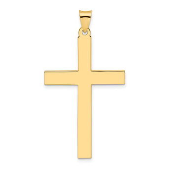 14k Polished Solid Cross Pendant