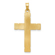 14k Two-Tone Hollow INRI Crucifix Pendent