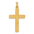 14k Two-Tone Hollow Crucifix Pendent