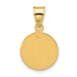 14k Polished and Satin Solid Face of Jesus Medal