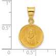 14k Polished and Satin Solid Face of Jesus Medal