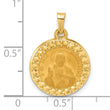 14K Hollow Sacred Heart of Jesus Medal