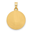 14K Hollow Our Lady of Mt Carmel Medal