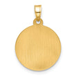 14K Hollow Miraculous Mary Plain Back Medal