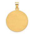 14k Polished and Satin Solid Miraculous Mary Plain Back Medal