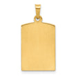 14K Rectangular Hollow Miraculous Medal