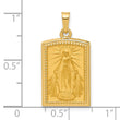14K Rectangular Hollow Miraculous Medal