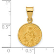 14k Polished and Satin Solid Our Guardian Angel Medal
