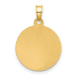14K with White Rhodium Hollow St. Christopher Medal