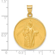 14k Polished and Satin Solid St Jude Thaddeus Medal