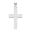 14k White Gold Polished Cross Charm