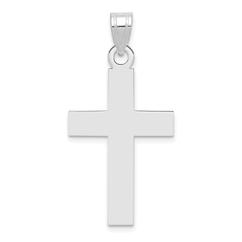 14k White Gold Polished Cross Charm