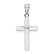 14k White Gold Polished Cross Charm