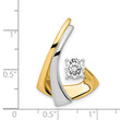 14k Two-Tone Peg Set Diamond Slide Mtg