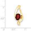 14k 8x6mm Oval Garnet slide