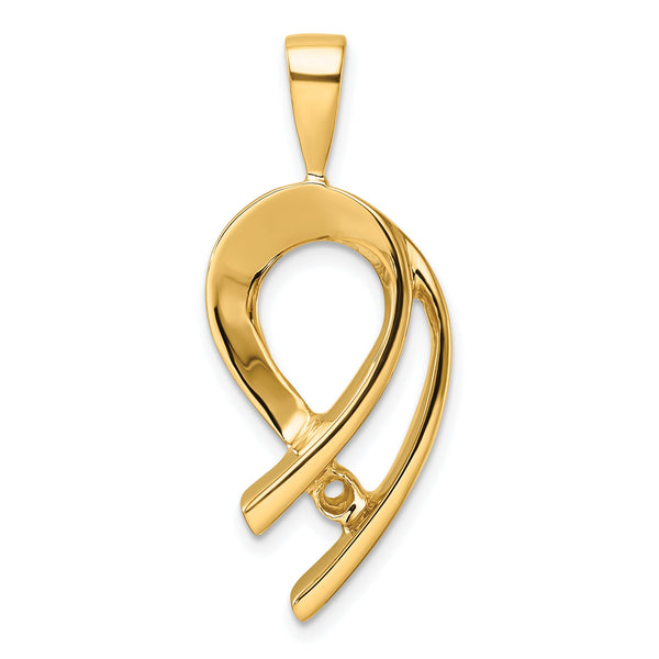 14k Holds 4mm Stone, Slide Mounting