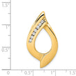 14k Complete 1/5 carat AAA Diamond Slide Fits up to 6mm Regular/8mm Fancy or Reversible Omega - Birthstone Company