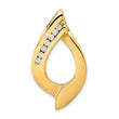 14k Complete 1/5 carat AAA Diamond Slide Fits up to 6mm Regular/8mm Fancy or Reversible Omega - Birthstone Company